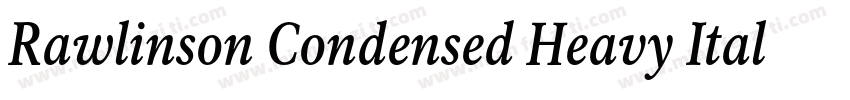 Rawlinson Condensed Heavy Italic字体转换